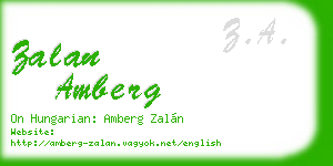 zalan amberg business card